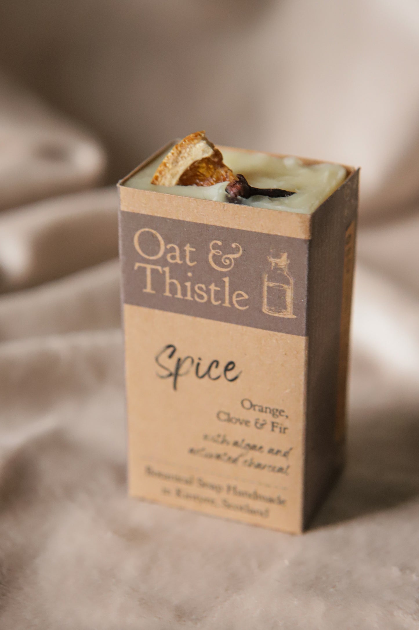 spice half soap bar in packaging